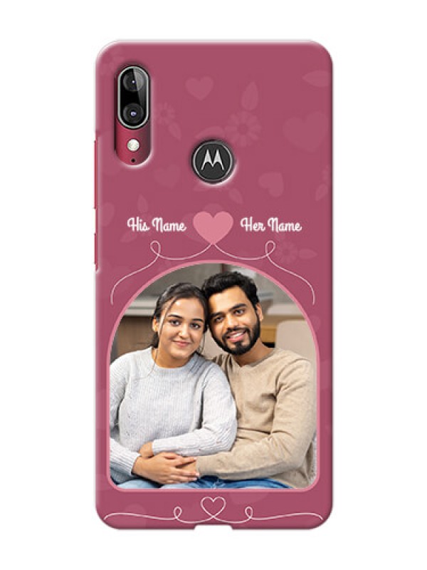 Custom Motorola E6 Plus mobile phone covers: Love Floral Design