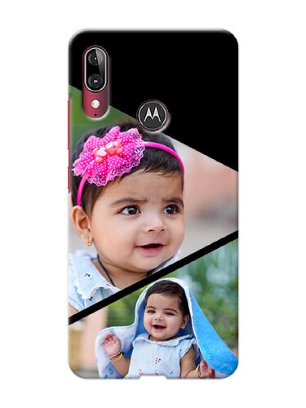 Custom Motorola E6 Plus mobile back covers online: Semi Cut Design