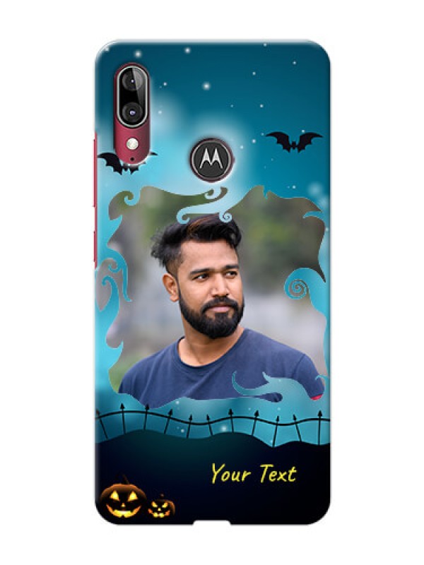 Custom Motorola E6 Plus Personalised Phone Cases: Halloween frame design