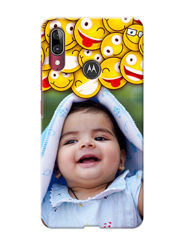 Custom Motorola E6 Plus Custom Phone Cases with Smiley Emoji Design