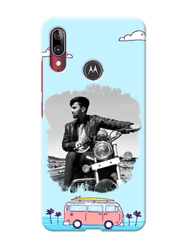 Custom Motorola E6 Plus Mobile Covers Online: Travel & Adventure Design