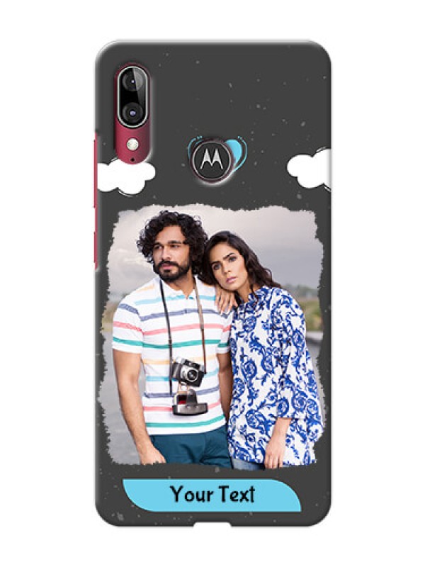 Custom Motorola E6 Plus Mobile Back Covers: splashes with love doodles Design
