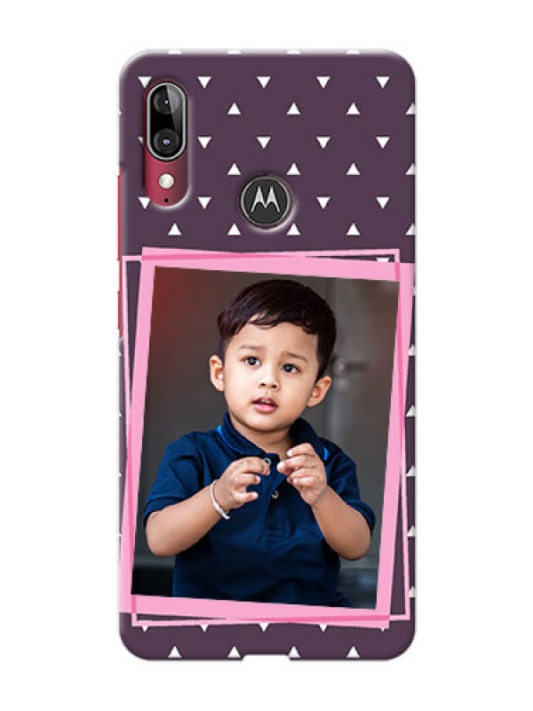 Custom Motorola E6 Plus Phone Cases: Triangle Pattern Dotted Design