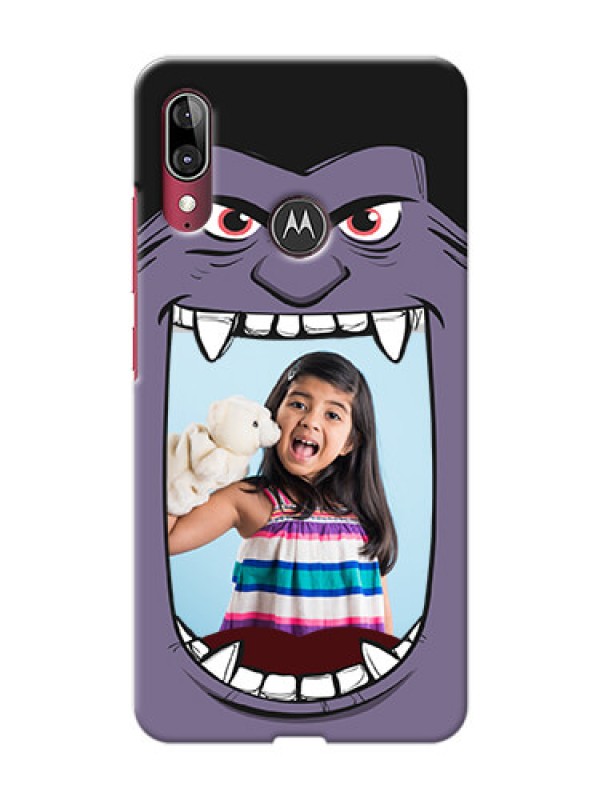 Custom Motorola E6 Plus Personalised Phone Covers: Angry Monster Design