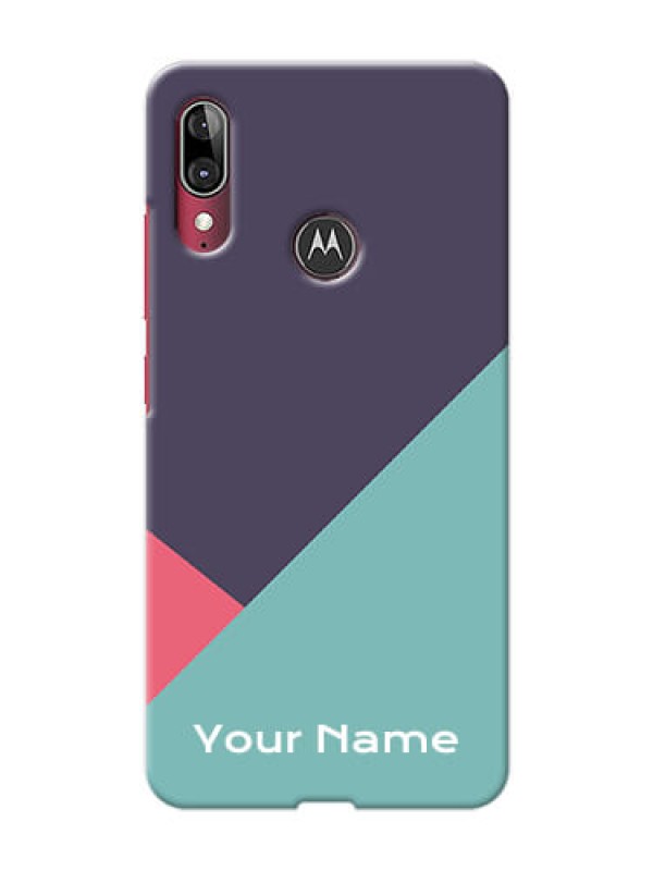 Custom Moto E6 Plus Custom Phone Cases: Tri Color abstract Design