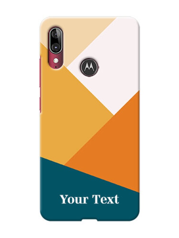 Custom Moto E6 Plus Custom Phone Cases: Stacked Multi-colour Design