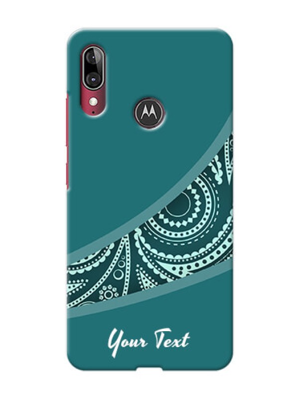 Custom Moto E6 Plus Custom Phone Covers: semi visible floral Design