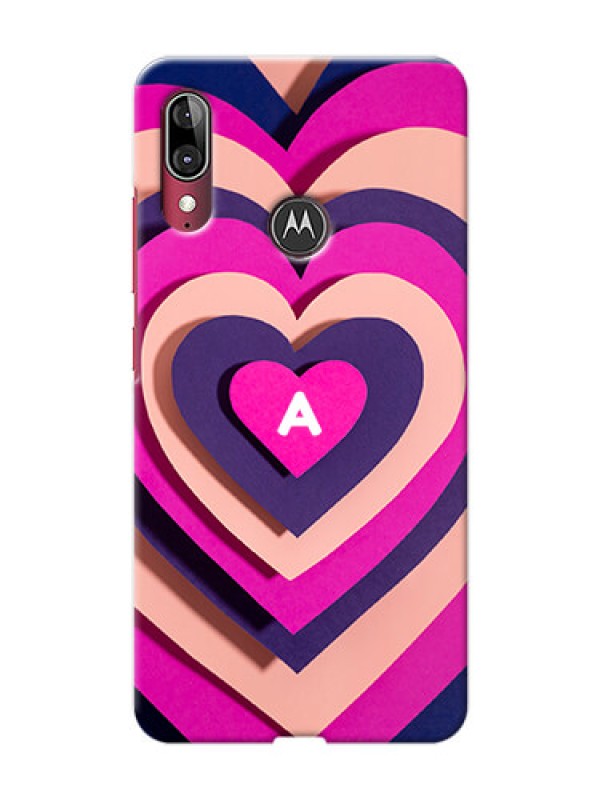 Custom Moto E6 Plus Custom Mobile Case with Cute Heart Pattern Design