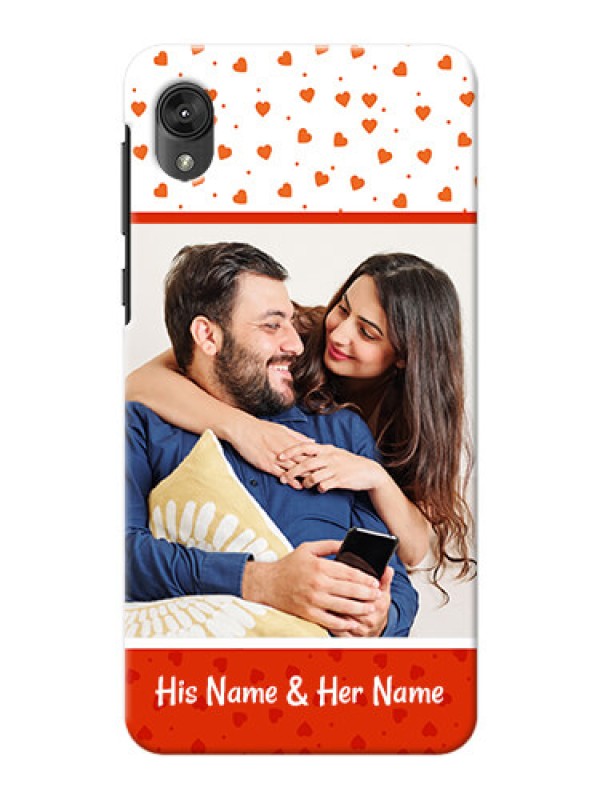 Custom Motorola E6 Phone Back Covers: Orange Love Symbol Design