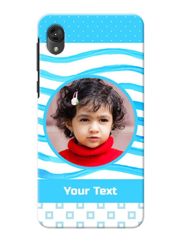 Custom Motorola E6 phone back covers: Simple Blue Case Design
