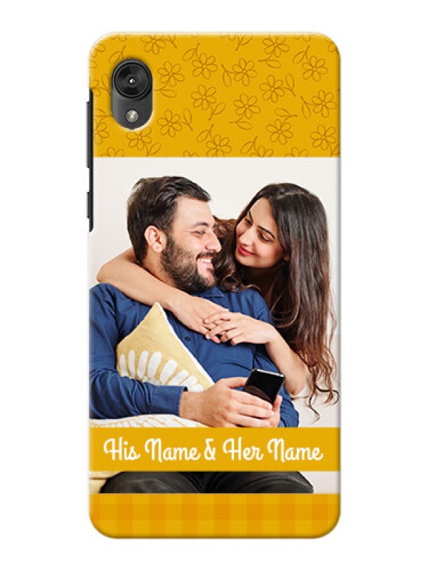 Custom Motorola E6 mobile phone covers: Yellow Floral Design