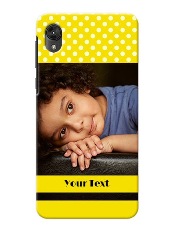 Custom Motorola E6 Custom Mobile Covers: Bright Yellow Case Design