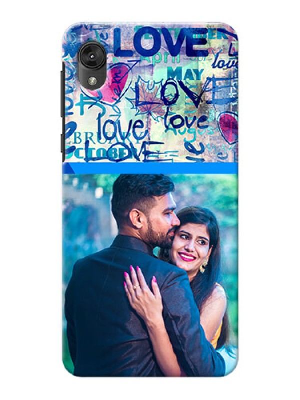 Custom Motorola E6 Mobile Covers Online: Colorful Love Design