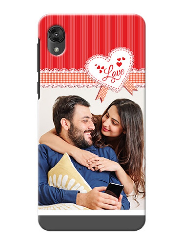 Custom Motorola E6 phone cases online: Red Love Pattern Design