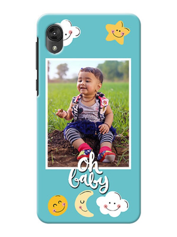Custom Motorola E6 Personalised Phone Cases: Smiley Kids Stars Design