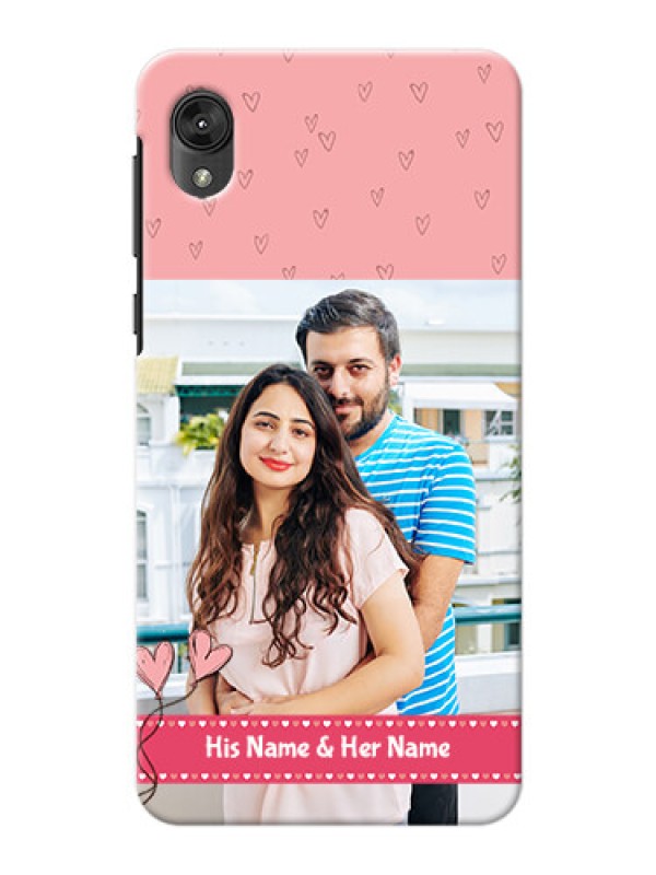 Custom Motorola E6 phone back covers: Love Design Peach Color