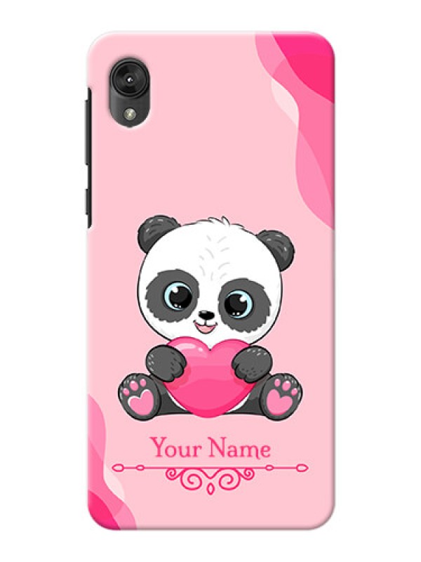 Custom Moto E6 Mobile Back Covers: Cute Panda Design
