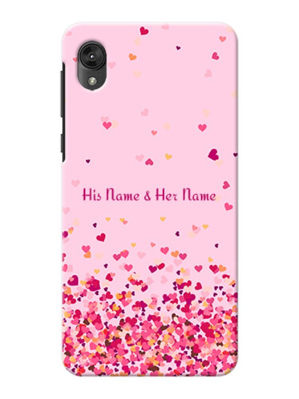 Custom Moto E6 Phone Back Covers: Floating Hearts Design