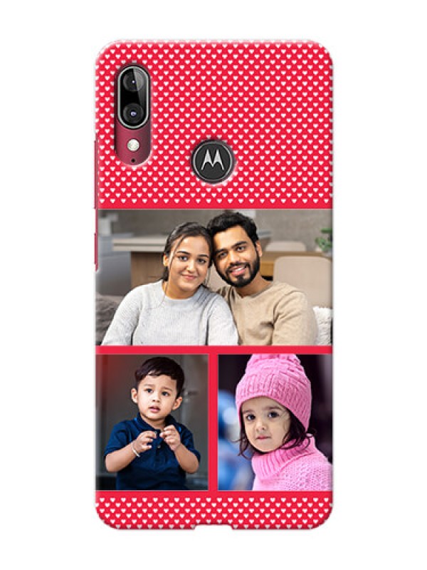 Custom Moto E6s mobile back covers online: Bulk Pic Upload Design