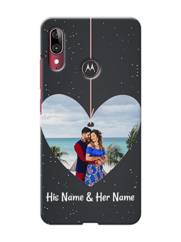 Custom Moto E6s custom phone cases: Hanging Heart Design