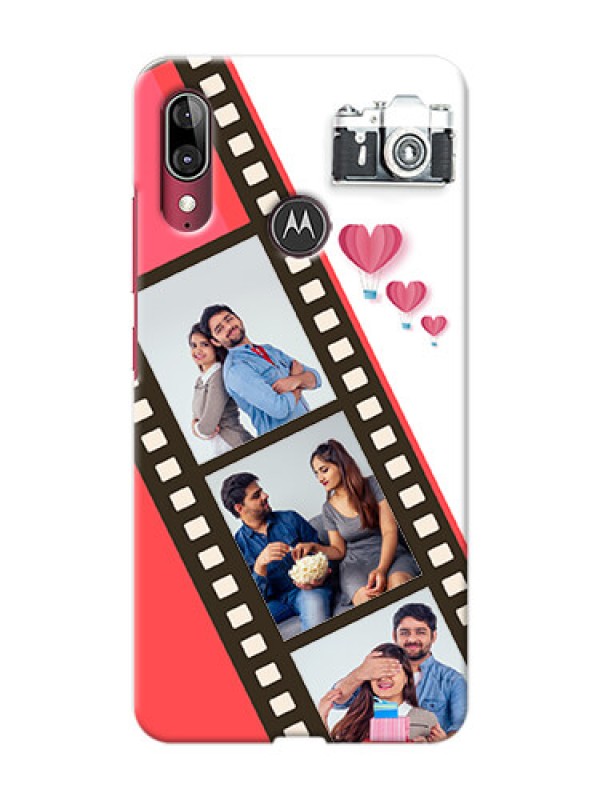 Custom Moto E6s custom phone covers: 3 Image Holder with Film Reel