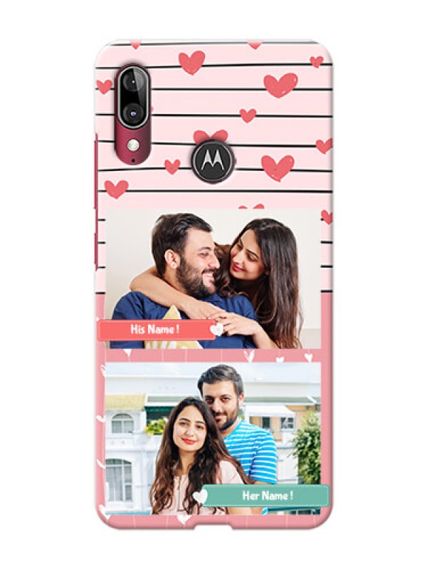 Custom Moto E6s custom mobile covers: Photo with Heart Design