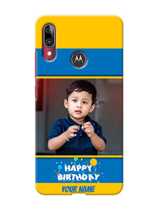 Custom Moto E6s Mobile Back Covers Online: Birthday Wishes Design