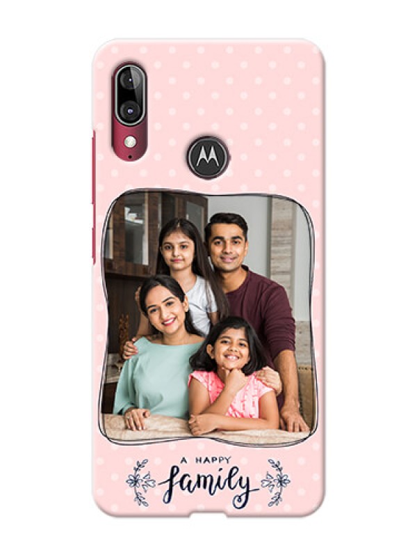 Custom Moto E6s Personalized Phone Cases: Family with Dots Design