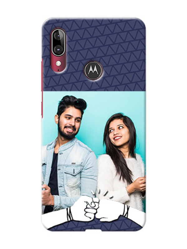 Custom Moto E6s Mobile Covers Online with Best Friends Design  