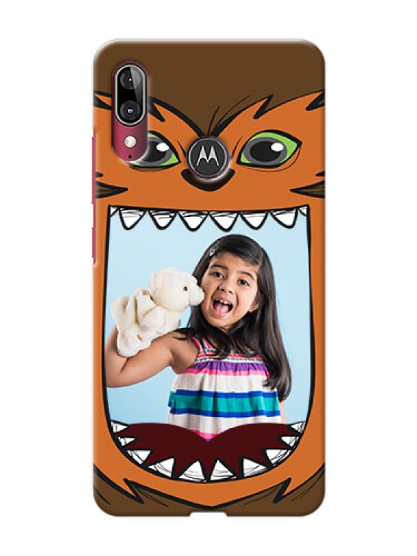 Custom Moto E6s Phone Covers: Owl Monster Back Case Design