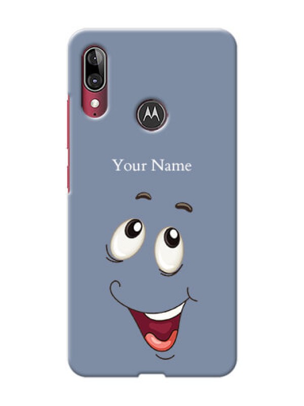 Custom Moto E6S Phone Back Covers: Laughing Cartoon Face Design