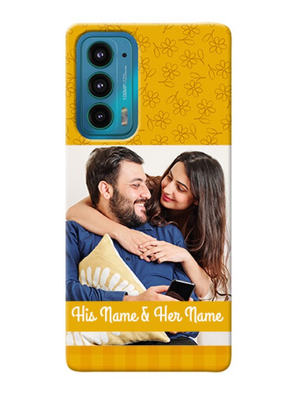 Custom Motorola Edge 20 5G mobile phone covers: Yellow Floral Design