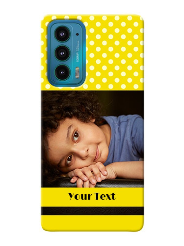Custom Motorola Edge 20 5G Custom Mobile Covers: Bright Yellow Case Design