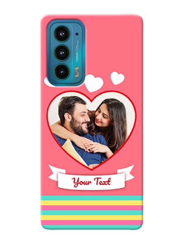 Custom Motorola Edge 20 5G Personalised mobile covers: Love Doodle Design