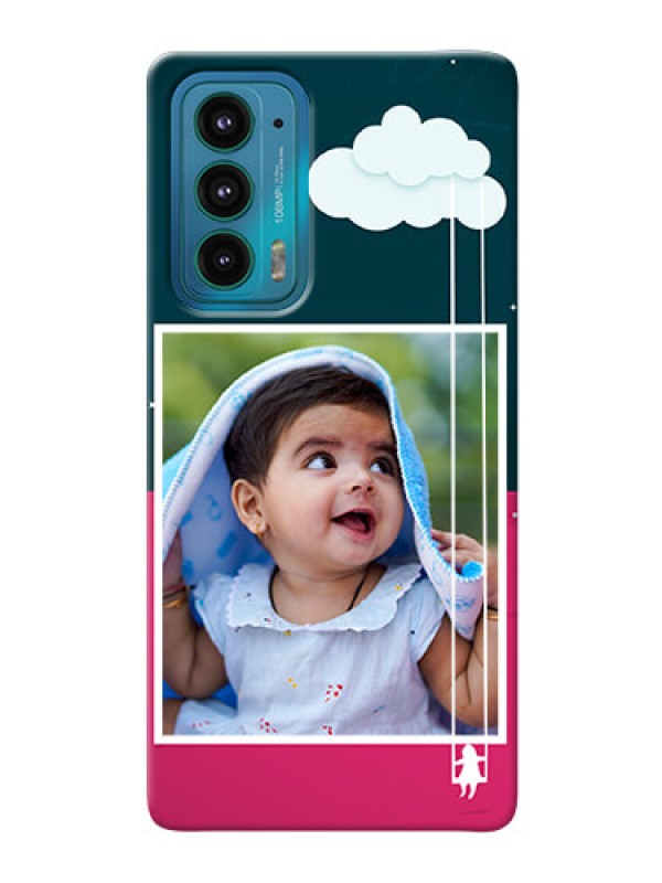 Custom Motorola Edge 20 5G custom phone covers: Cute Girl with Cloud Design