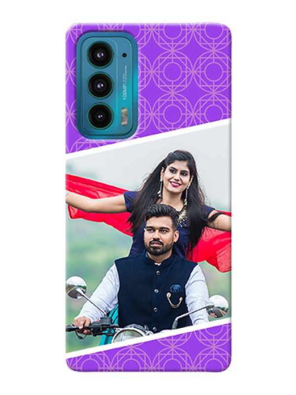 Custom Motorola Edge 20 5G mobile back covers online: violet Pattern Design