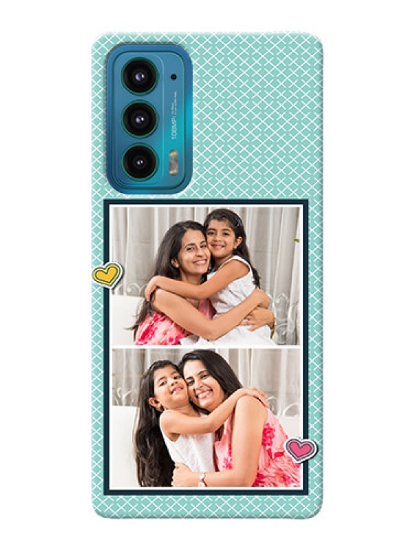 Custom Motorola Edge 20 5G Custom Phone Cases: 2 Image Holder with Pattern Design