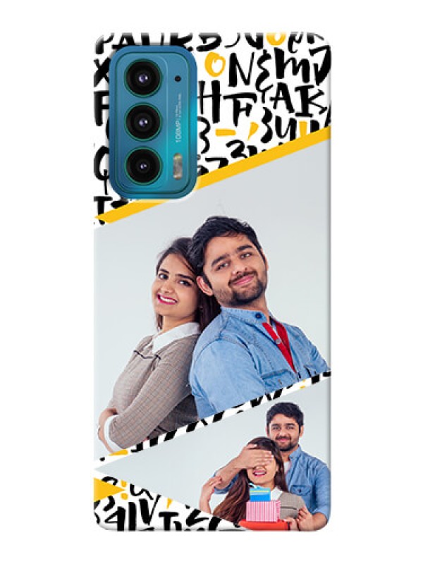 Custom Motorola Edge 20 5G Phone Back Covers: Letters Pattern Design
