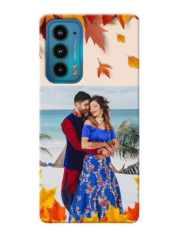Custom Motorola Edge 20 5G Mobile Phone Cases: Autumn Maple Leaves Design