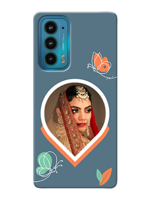 Custom Moto Edge 20 5G Custom Mobile Case with Droplet Butterflies Design
