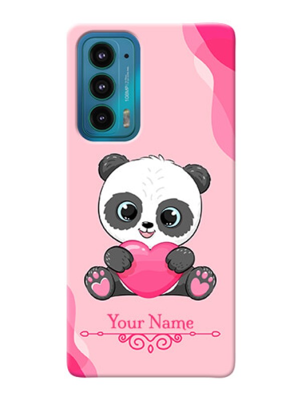 Custom Moto Edge 20 5G Mobile Back Covers: Cute Panda Design