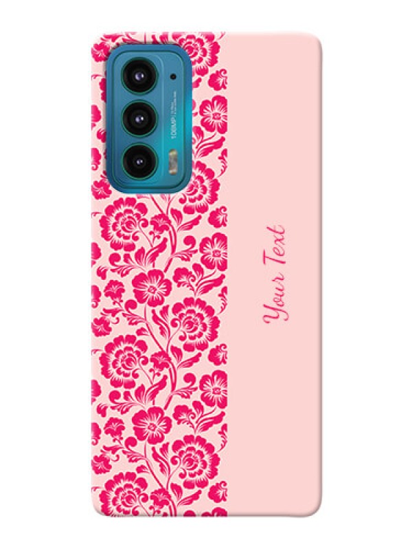 Custom Moto Edge 20 5G Phone Back Covers: Attractive Floral Pattern Design
