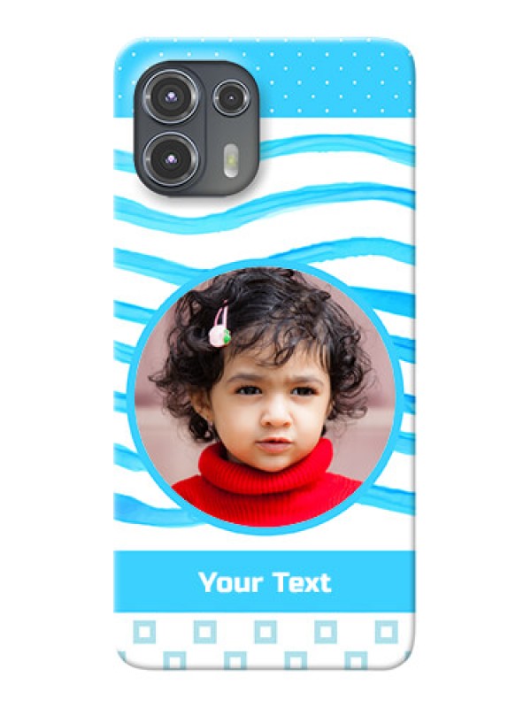 Custom Motorola Edge 20 Fusion 5G phone back covers: Simple Blue Case Design