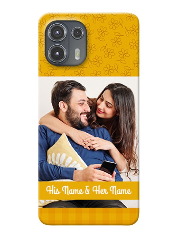 Custom Motorola Edge 20 Fusion 5G mobile phone covers: Yellow Floral Design