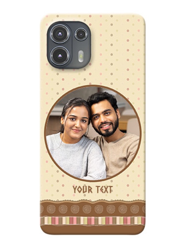 Custom Motorola Edge 20 Fusion 5G Mobile Cases: Brown Dotted Mobile Case Design