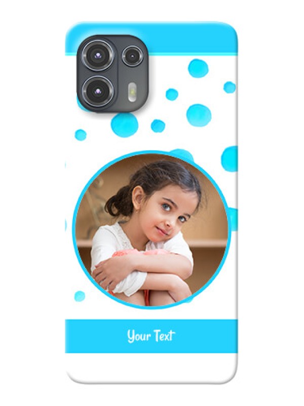 Custom Motorola Edge 20 Fusion 5G Custom Phone Covers: Blue Bubbles Pattern Design