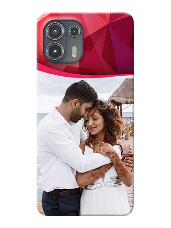 Custom Motorola Edge 20 Fusion 5G custom mobile back covers: Red Abstract Design
