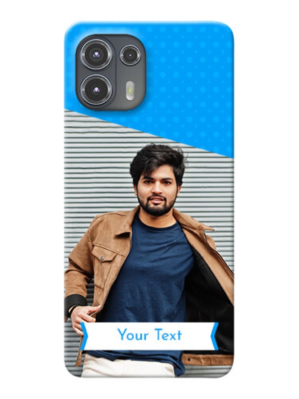 Custom Motorola Edge 20 Fusion 5G Personalized Mobile Covers: Simple Blue Color Dotted Design