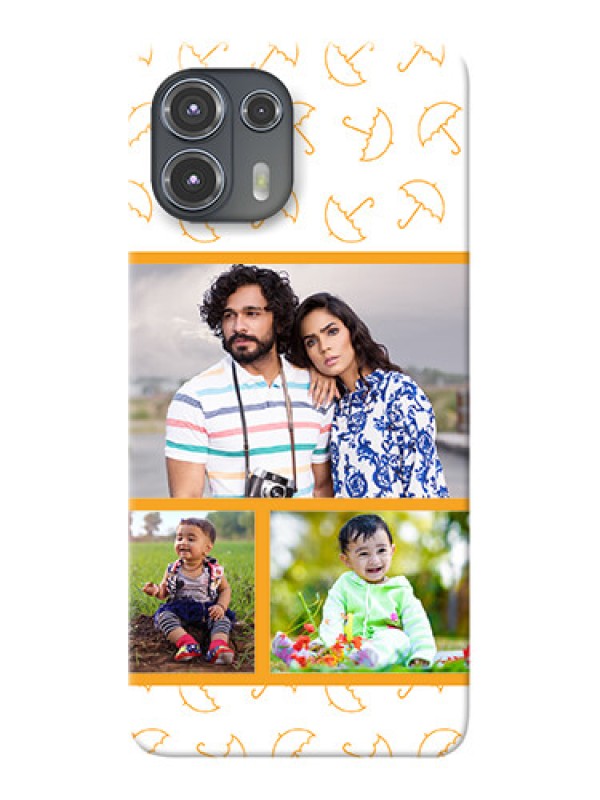 Custom Motorola Edge 20 Fusion 5G Personalised Phone Cases: Yellow Pattern Design