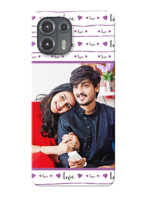 Custom Motorola Edge 20 Fusion 5G Mobile Back Covers: Couples Heart Design